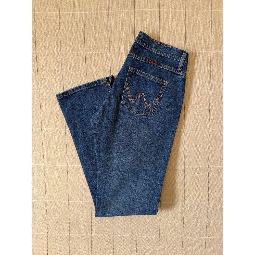Wrangler Women's Cash Style Bootcut Jeans Size 7/8 x 34 Medium Wash Western